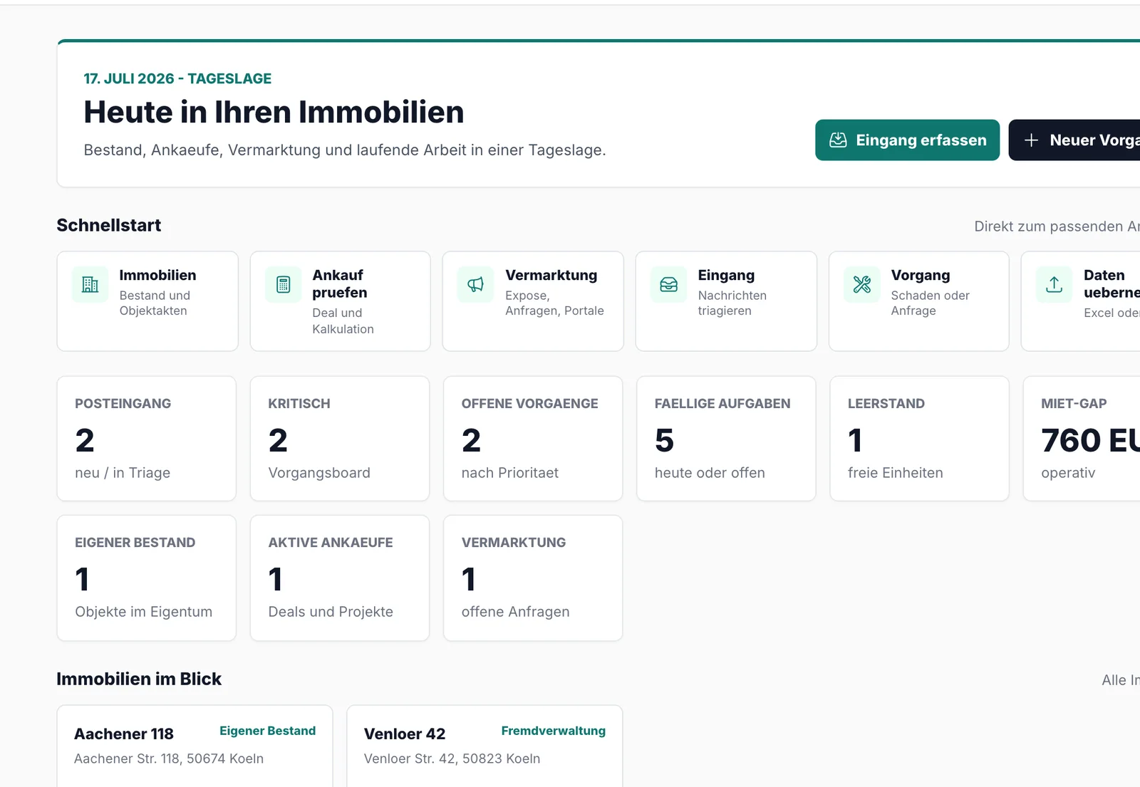 ImmobilienOS Tageslage